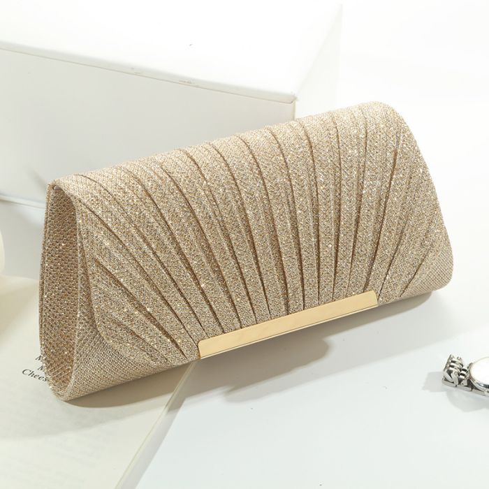 Customizable Vintage Pearl Chain Evening Bag - Lightweight Luxury Clutch for Women
