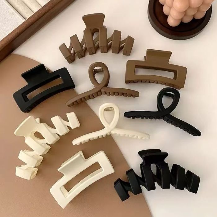 Premium Matte Acrylic Claw Hair Clips - Korean Style Large Hair Accessories for Women
