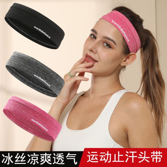 Worthdefence Sports Sweatband Headband - Moisture Wicking Athletic Hair Band for Running, Yoga, Basketball & Fitness
