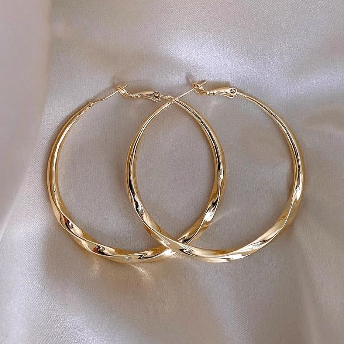 Geometric Hoop Earrings - Minimalist Korean Style Large Circle Ear Cuffs