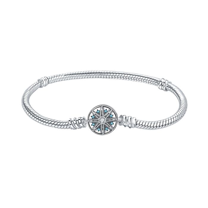 MISEFF 8-Point Star Crystal Bangle Bracelet - Sparkling Fashion Jewelry