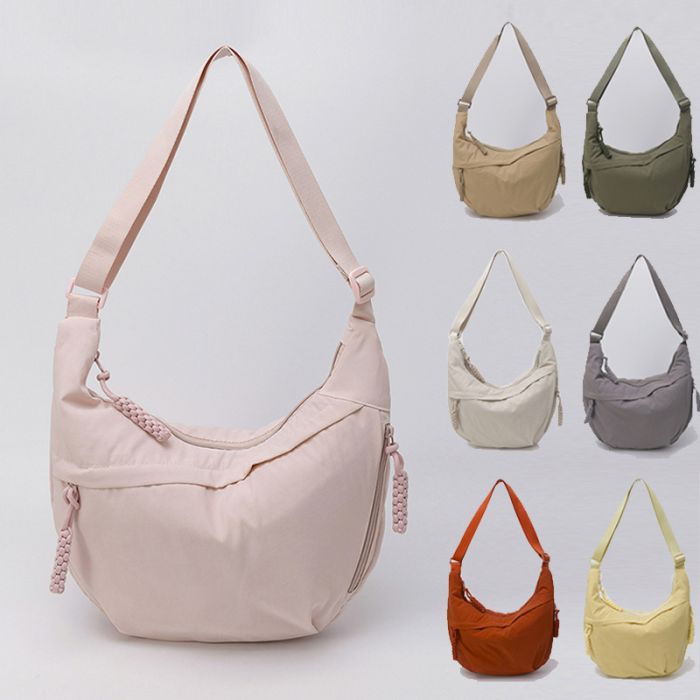 2026 Spring Nylon Washed Dumpling Bag - Large Capacity Lightweight Crossbody Shoulder Bag