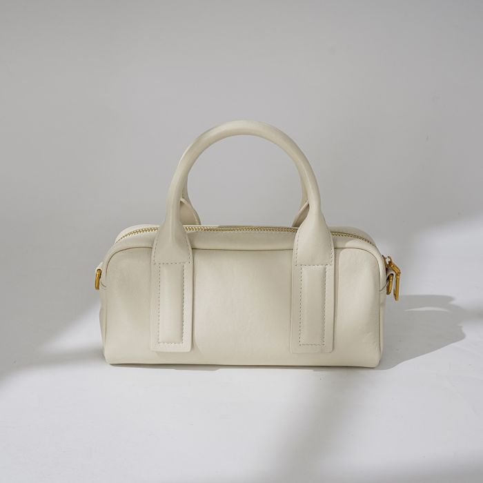 Women's Premium Leather Crossbody Bag - Soft Top-Grain Cowhide Mini Square Shoulder Purse with Adjustable Strap