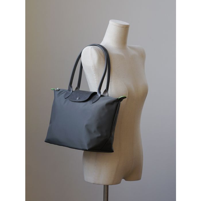 Medium Nylon Dumpling Shoulder Bag - Soft Long Handle Tote with Spacious Interior