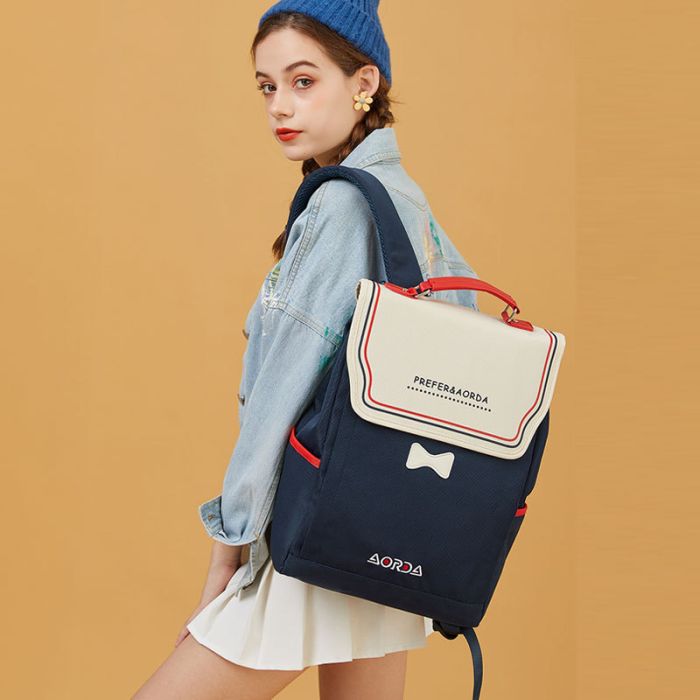 Aorda Stylish School Backpack - Lightweight & Ergonomic Daily Bag for Students