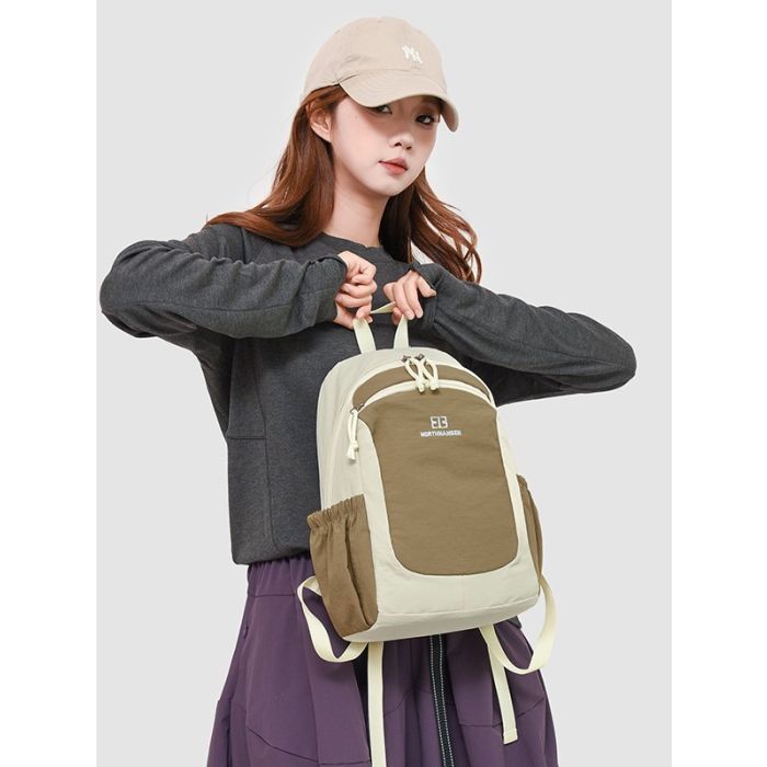 Ultra-Light Large Capacity Nylon Travel Backpack - Stylish Color-Contrast Outdoor Daypack with Ergonomic Arc Straps (20-35L)