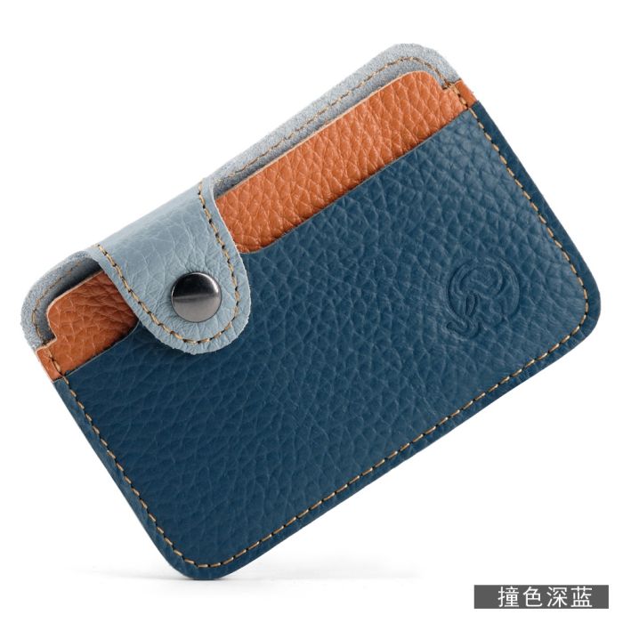Premium Full-Grain Leather Card Holder - Slim 2-Slot Unisex Wallet