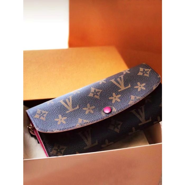 Vintage Monogram Leather Bi-Fold Wallet for Women - Large Capacity Card Holder with Coin Pocket