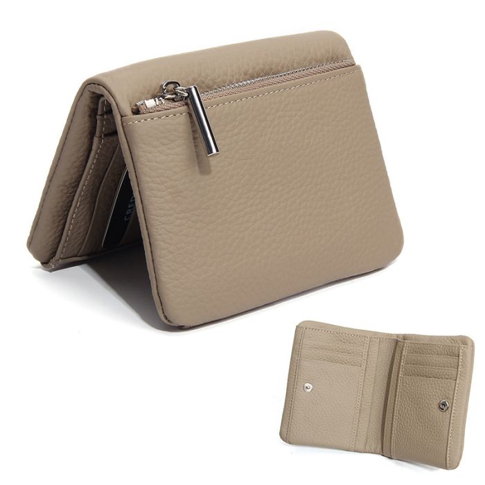 Premium Genuine Leather Bifold Wallet - Compact, Lightweight & Large Capacity