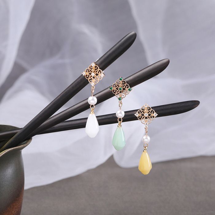 Minimalist Modern Wooden Hair Stick - Vintage Chinese Style Hairpin for Daily Bun & Hanfu