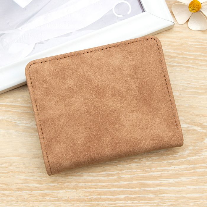 Compact Mini Card Wallet for Women - Portable Zipper Coin Purse with ID Card Holder