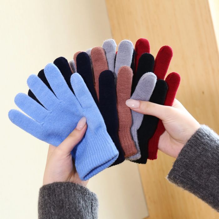 Unisex Winter Thermal Knit Gloves - Anti-Slip Warm Gloves for Outdoor Cycling & Fishing