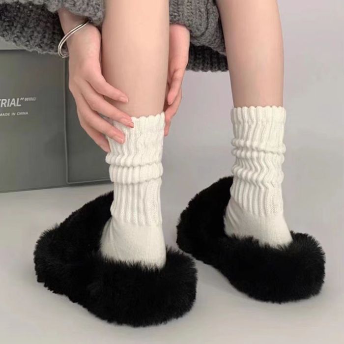 Women's Cotton Crew Socks - Sweat-Absorbent Breathable Casual Mid-Calf Socks