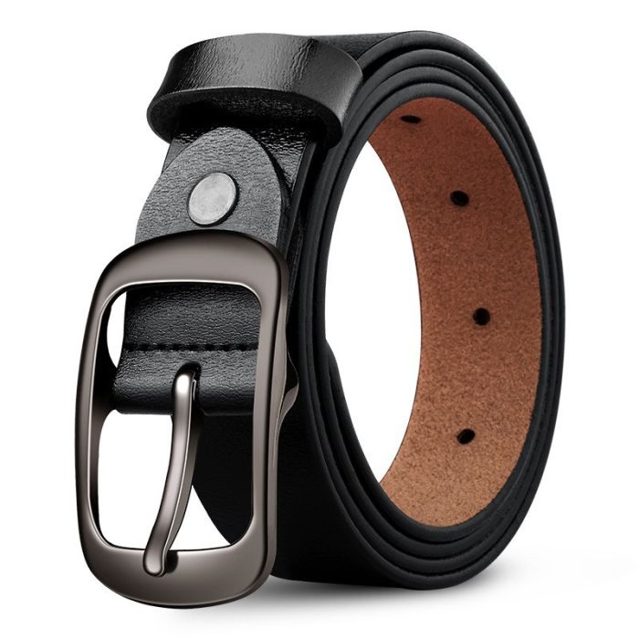 Women's Genuine Leather Belt - Classic Pin Buckle Design