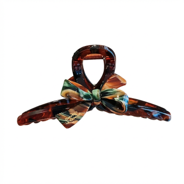 The Artisan Bow Claw Clip — Geometric Elegance Meets Retro Charm