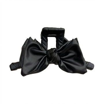 The Leather Bow Claw Clip — Academic Chic Meets Everyday Ease