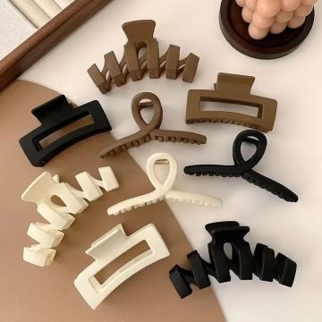 Premium Matte Acrylic Claw Hair Clips - Korean Style Large Hair Accessories for Women