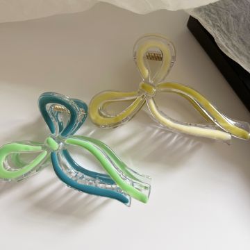 Colorful Bow Claw Clips for Women - Korean Style Hair Accessories for Summer Updos