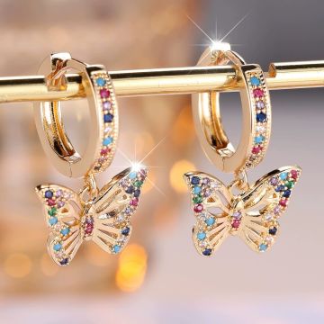 Fashion Heart-Shaped Tassel Earrings - Lightweight Copper Dangle Earrings for Women