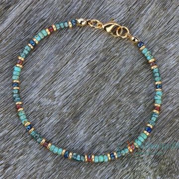 Handmade Miyuki Picasso Beaded Bracelet & Anklet - Vintage Bohemian Geometric Jewelry