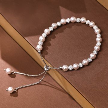 Manta Rose Pearl Bracelet - Handcrafted New Chinese Style Beaded Jewelry with Star & Planet Accents