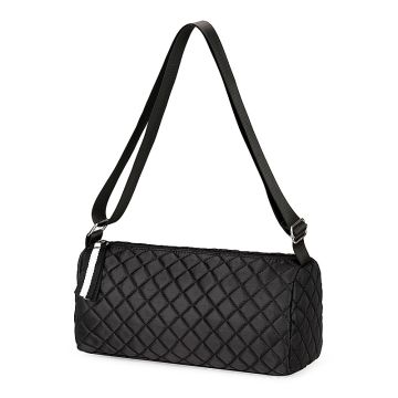 Trendy Plaid Embroidered Crossbody Bag - Soft Pillow Shape Shoulder Purse for Women