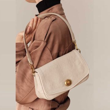 2026 French Style Genuine Leather Underarm Bag - Premium Calfskin Mini Square Shoulder Handbag