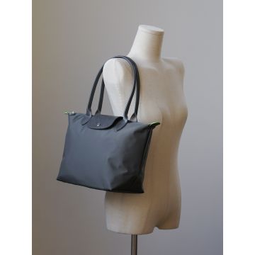 Medium Nylon Dumpling Shoulder Bag - Soft Long Handle Tote with Spacious Interior
