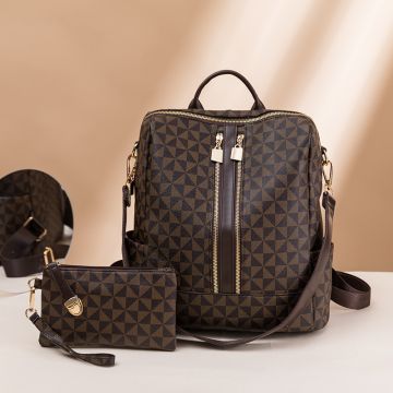 Women's Fashion Printed Backpack - Large Capacity Retro Style Casual Travel Bag with Anti-Theft Design