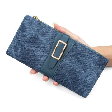 Women's Long PU Leather Wallet with Zipper Coin Pocket - Multi-Card Slots & Large Capacity