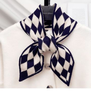 Women's Diamond Pattern Knit Scarf - Lightweight Versatile Spring Fall Accessory