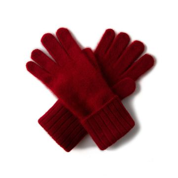 100% Cashmere Thermal Gloves for Women - Extended Cuff Winter Knit Gloves
