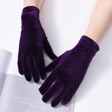 Women's Thermal Velvet Knit Gloves - Soft Plush Lined Winter Handwear