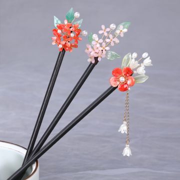 Handcrafted Wooden Hair Pin - Traditional Chinese Style Hair Stick for Bun & Updo