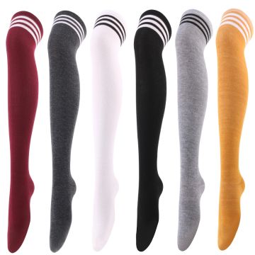 Women's Three-Striped Over-the-Knee Socks - Cosplay & Casual Tube Stockings