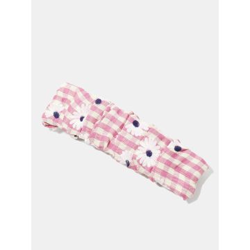 Vintage Plaid & Floral Print Hair Pin Set - Bohemian Cottagecore Aesthetic