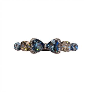 Luxury Crystal Bow Hair Clips for Women – Elegant Spring-Loaded Barrettes for Half-Up, Top &amp; Side Hairstyles